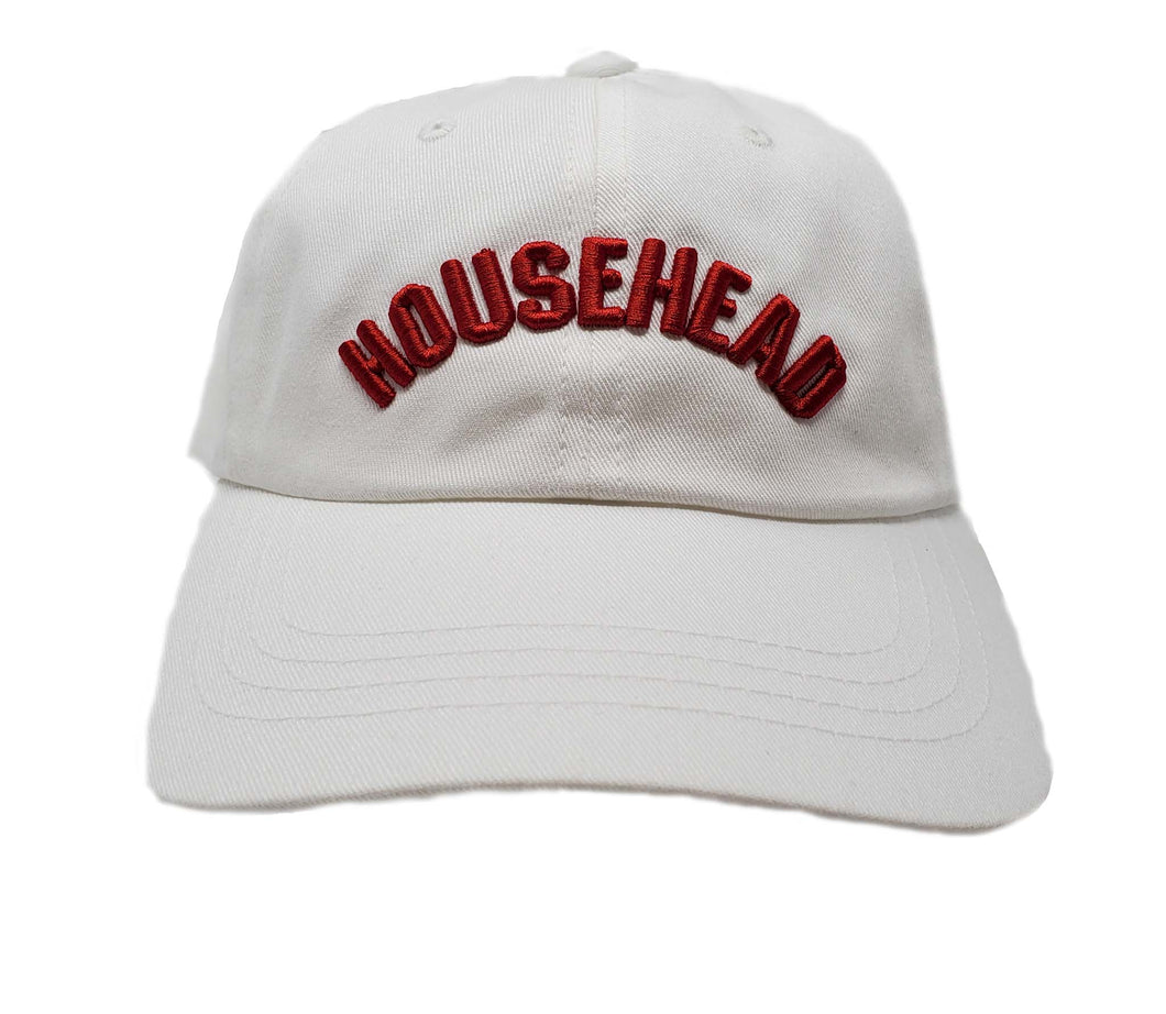 House Head White and Red Dad Cap
